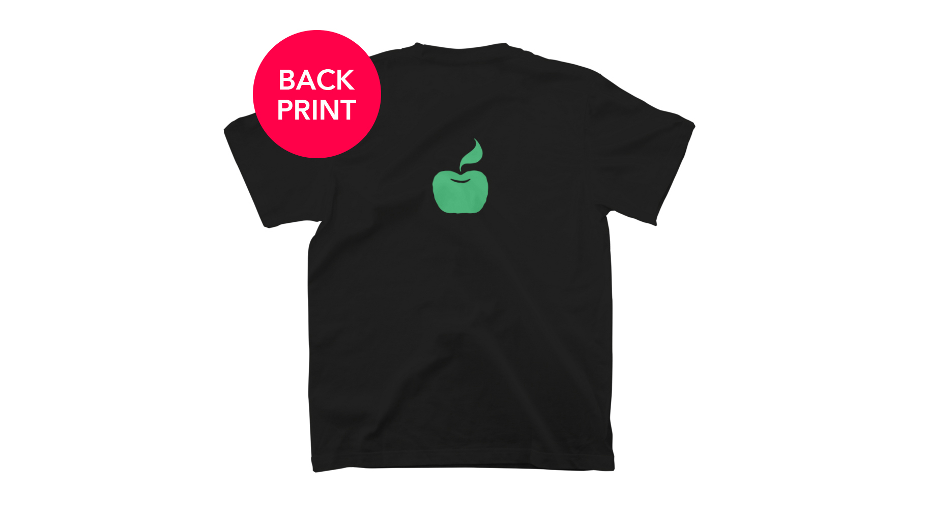 健康第一りんごTシャツバックプリント